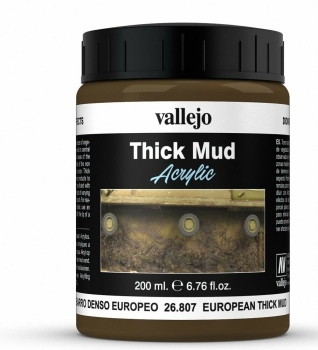 Preview: Vallejo Weathering Effects, Dicker Schlamm europäisch 200 ml (g.P. 1L= 70€)