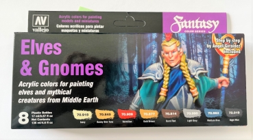 Vallejo Farbset "Elves & Gnomes" inkl. 8x 17ml Farbe (g.P. 1L=138,97€)
