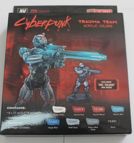 Cypberpunk red Trauma  Team 8 colors +1 Figur GP1ltr=132,35€