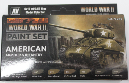 World War II Paint American Set 6x17ml (GP1ltr=117,65€)