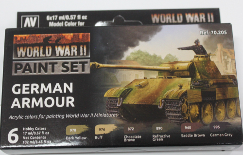 World War II Paint german armour Set 6x17ml GP1ltr=117,65€