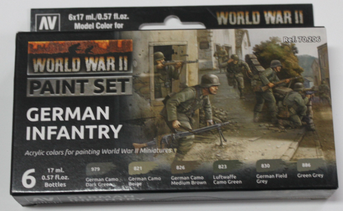 World War II Paint german infrantry Set 6x17ml GP1ltr=117,65€