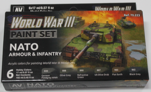 World War II Paint Set Nato 6x17ml GP1ltr=117,65€