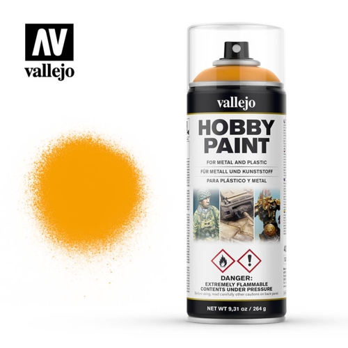 Vallejo Hobby Paint Spray , 400ml  (g.P. 1L= 30€) sun yellow