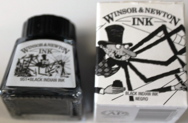 Winsor & Newton Zeichentusche 14 ml 030 indian black  (g.P. 1L= 228,57€)