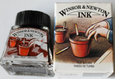 Winsor & Newton Zeichentusche 14 ml 469 peat brown  (g.P. 1L= 228,57€)