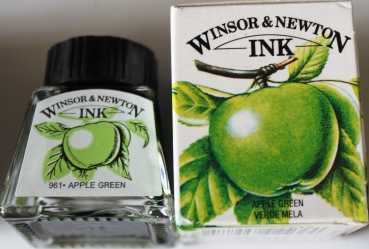 Winsor & Newton Zeichentusche 14 ml 011 apple green  (g.P. 1L= 228,57€)