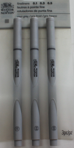 Winsor & Newton fineliners 3Stk. cool grey