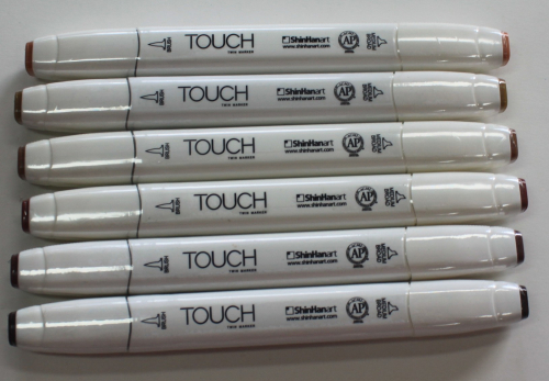 Touch twin marker Set wood colors (6St.)