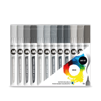 Aqua Color brush Basic Set grey Set