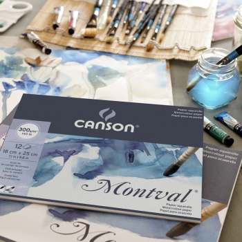 Canson Montval Aquarelleblock 24x32 cm 300g/m² (12 Blatt)