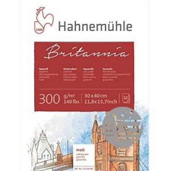 Hahnemühle Aquarellblock Britannia 30x40 cm 300g/m² (12 Blatt)