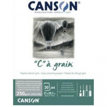 Canson „C“ à grain Zeichenpapier A3 250g/m² (30 Blatt) grau-meliert