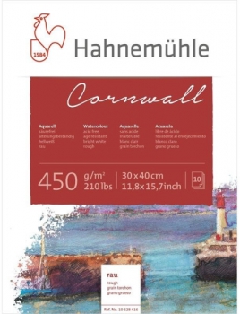 Hahnemühle Aquarellblock Cornwall 30x40cm 450g/m² (10 Blatt)