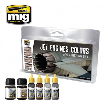 A.Mig 7445 Jet Engines Colors & Weathering Set