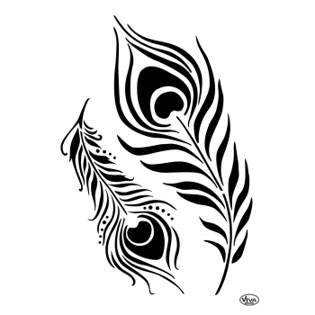 Viva Decor Universal Stencil A4 Peacock Feathers