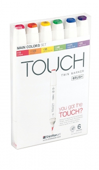 Touch twin marker Set main Colors (6St.)