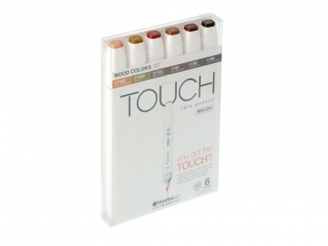 Touch twin marker Set wood colors (6St.)