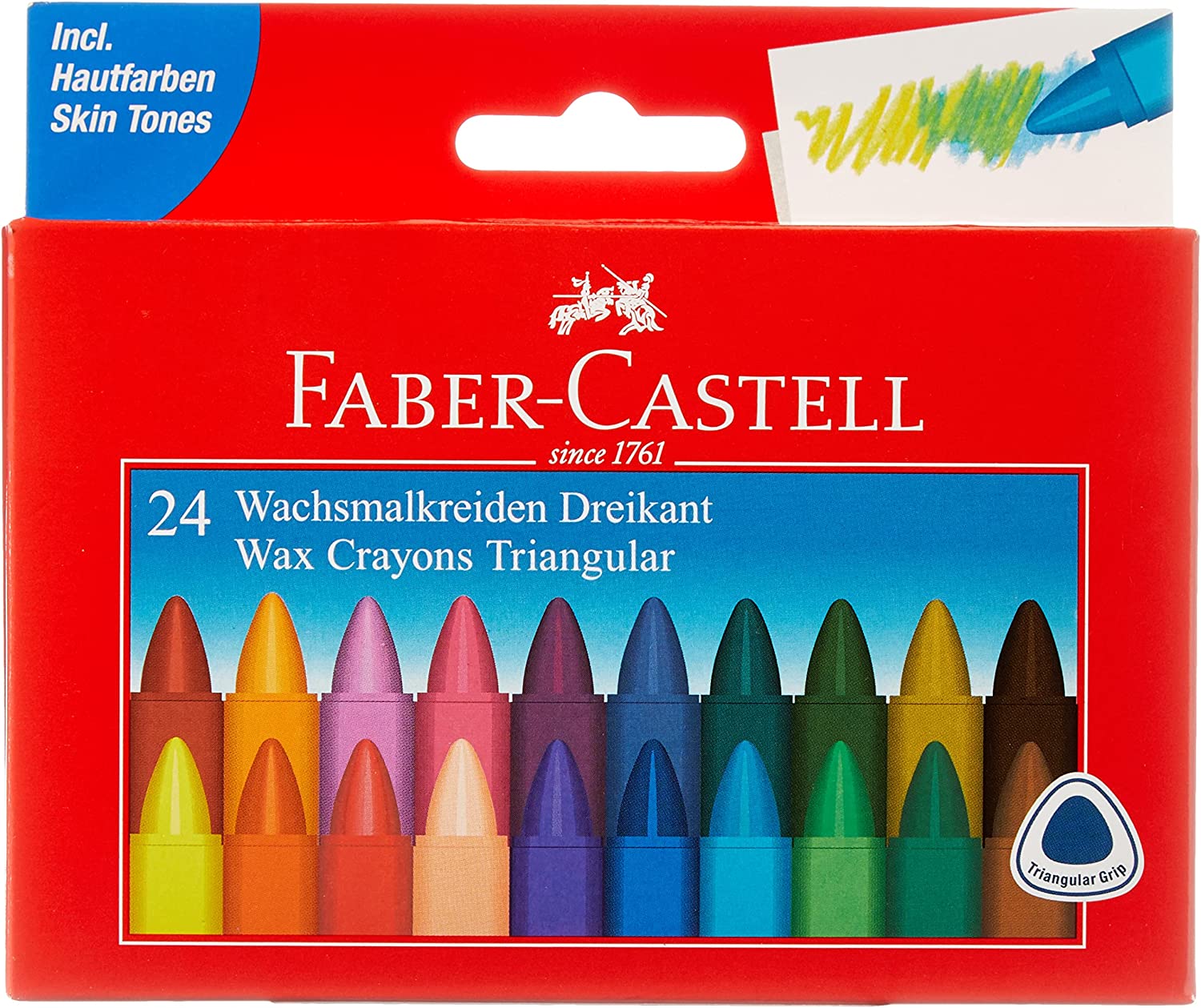 Jovi Jumbo Easy Grip Case Triangular Wax Crayons Crayons Assorted 12...