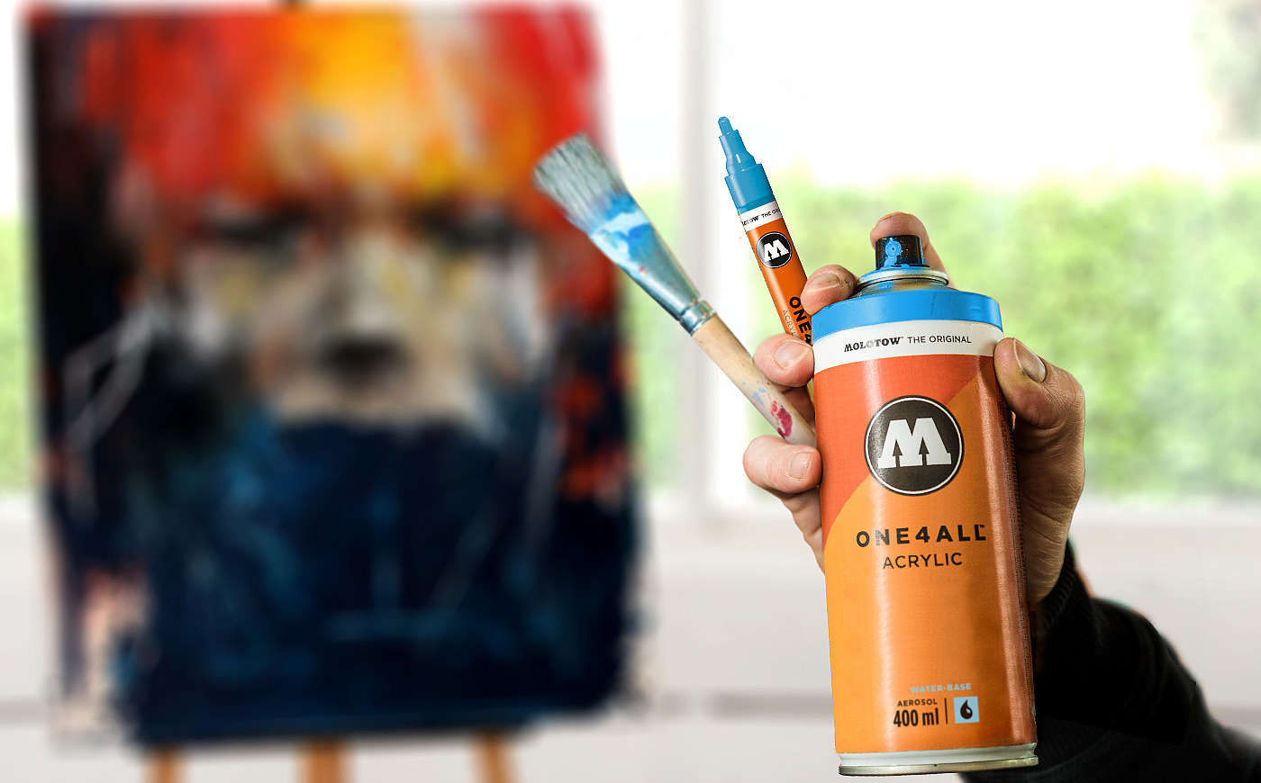 ONE4ALL acrylic spray cans, 400ml, in various colors (GP 1L= 32,25€)