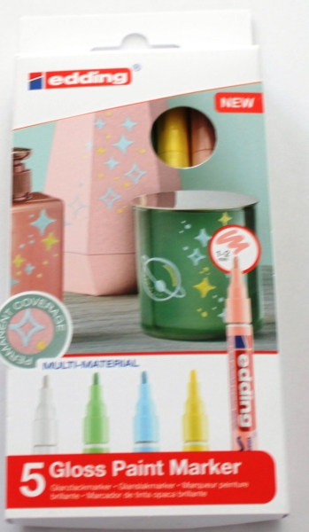 Edding Gloss Paint Marker 5 er Set Pastell