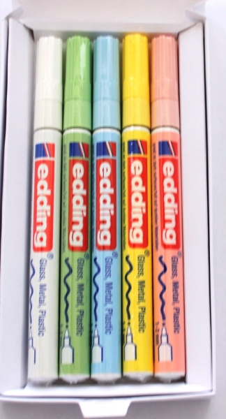 Edding Gloss Paint Marker 5 er Set Pastell