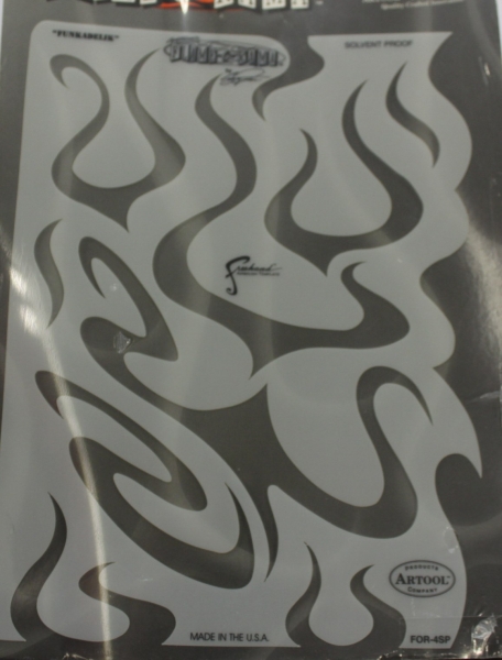 Artool airbrush stencil Flame o Rama template Funkadelik