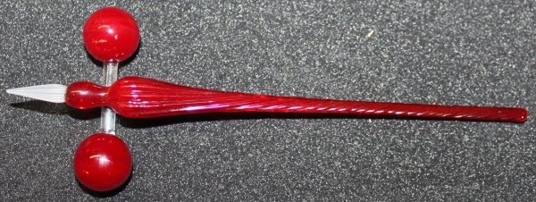 glas feather 18 cm red