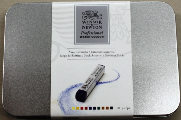 10 sortierte Aquarellsticks in Metallbox