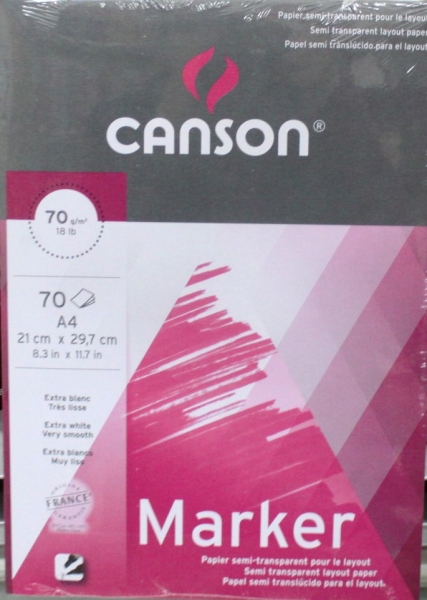 Canson Marker Papier DIN A 4 70 Blatt