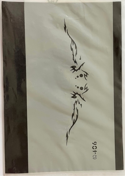 Airbrush Schablone Tattoo 11, 10,8x21 cm