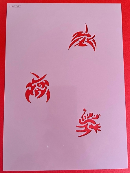 Airbrush- Schablonen Set 4- teilig 14,8x21 cm