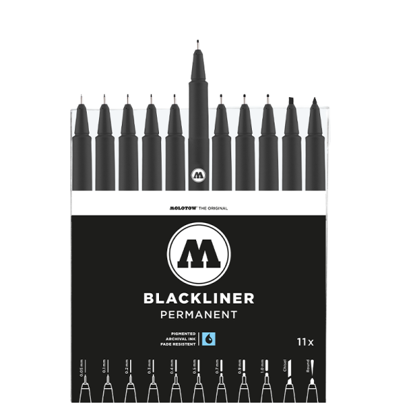 Blackliner complete Set mit 11 size