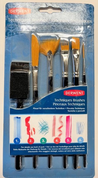 Derwent Technique brush set, 6 pieces