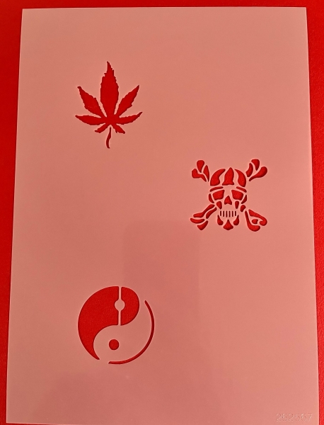 Airbrush- Schablonen Set 4- teilig 14,8x21 cm