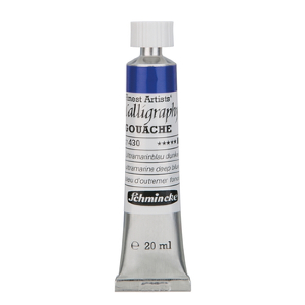Schmincke Calligraphy Gouache 20ml Ultramarinblau dunkel 430 (g.P.1L= 500€)