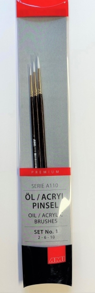 Öl- und Acrylmalpinsel Serie A110 Set 1