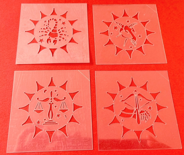 Airbrush stencils different designs