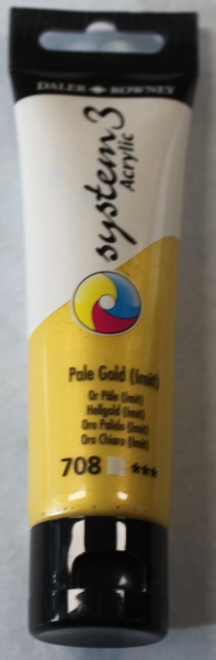 Darler-Rowney System 3 Acrylic 59 ml ,708 pale gold (g.P. 1L=50,68€)