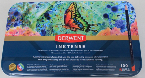 Derwent Inktense 100 Stifte in Metallbox