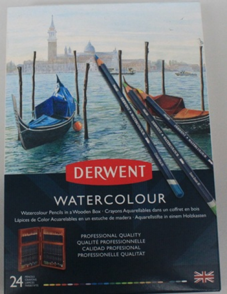 Derwent Watercolour 24 Stifte in Holzbox