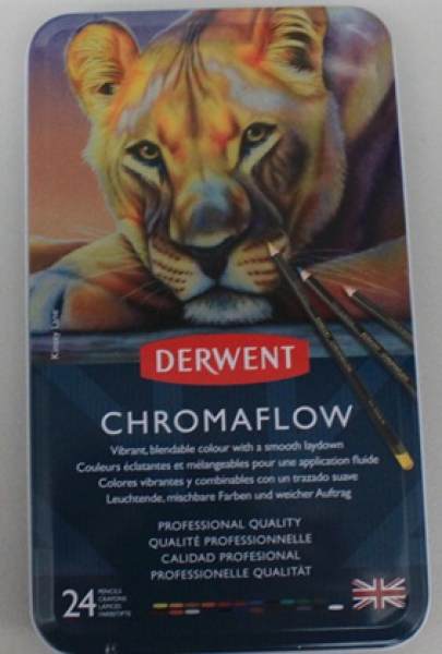 Derwent Chromaflow 24 Stifte in Metallbox