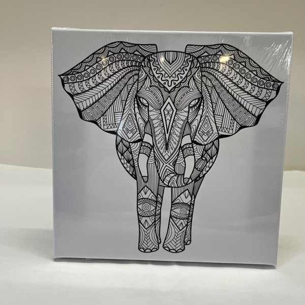 Tanglerahmen 20 x 20 cm Motiv Elefant