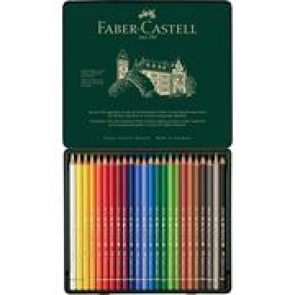 Faber-Castell Polychromos colored pencil, 24 metal case