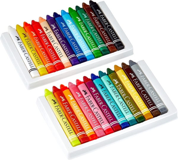 Faber-Castell 120024 triangular wax crayon, case of 24