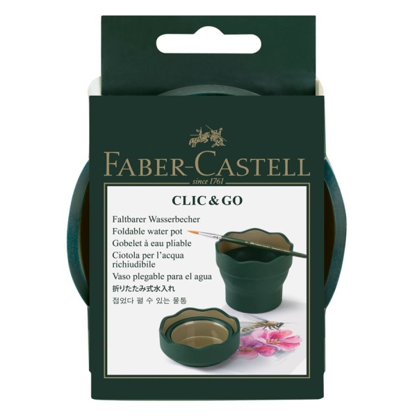 Faber-Castell Clic&Go Wasserbecher, dunkelgrün