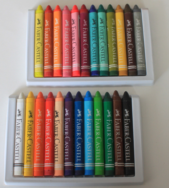 Faber Castell 24 Wachsmalkreiden Dreikant