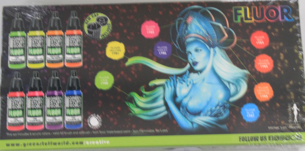 Acrylic Fluor Paints Set