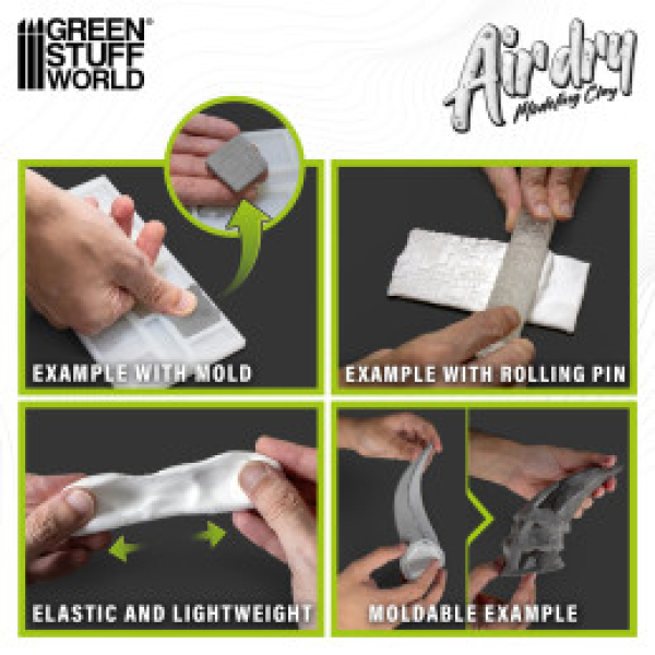 Air dry Form Clay weiß 250g (GP1kg=32€)