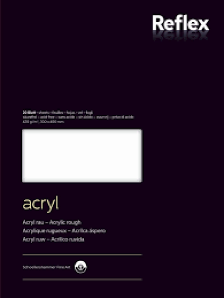 Reflex acryl rau 20 Bl.420 g/m² 36x48mm